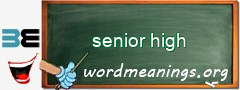 WordMeaning blackboard for senior high